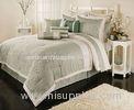 Adult Double Linen Bed Sheets , Microfiber Colorful Patchwork Quilt