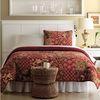 Red Patchwork Quilt Bedding Set Cotton With Twin / Full / Queen / King Size