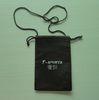 Non-woven gift pouches bag with drawstring and strap for mobile phone