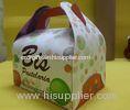 Coated Paper Tube Containers , Lovely Folding Cake Paper Box With Die-Cutting Handle