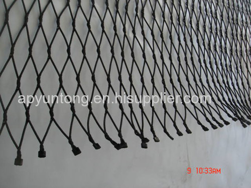 hand-woven steel wire rope net 