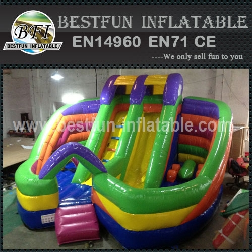 2014 Hot Sale Colorful Inflatable Obstacle Course Slide