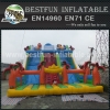 Attractive Jungle Inflatable Slides with Two Lanes