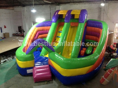 2014 Hot Sale Colorful Inflatable Obstacle Course Slide