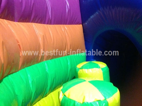 2014 Hot Sale Colorful Inflatable Obstacle Course Slide