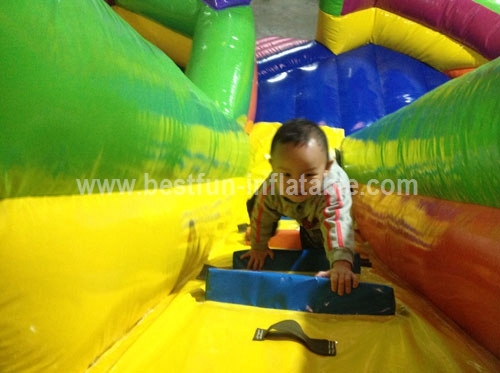 2014 Hot Sale Colorful Inflatable Obstacle Course Slide