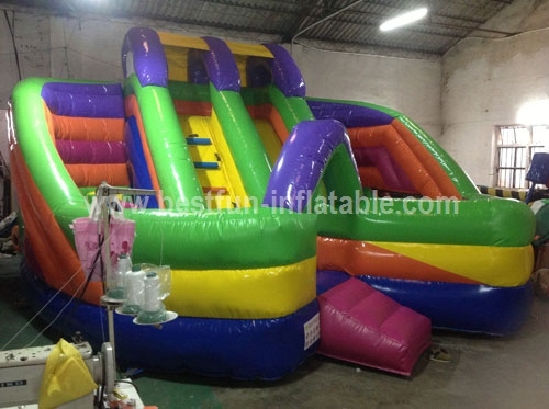 2014 Hot Sale Colorful Inflatable Obstacle Course Slide