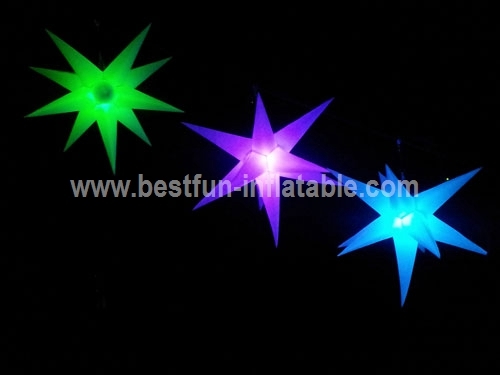 Hanging Inflatable LED Stars and Spheres