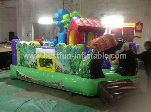 Kids Zone Inflatable Farm Themed Obstacle Course