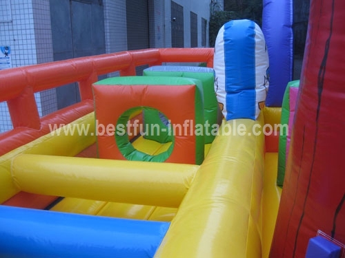 Mickey Theme Inflatable Obstacle Course Amusement Park