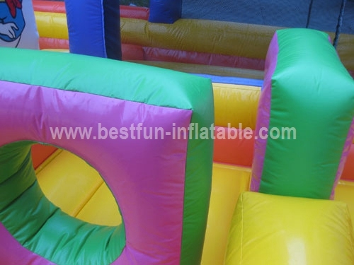 Mickey Theme Inflatable Obstacle Course Amusement Park