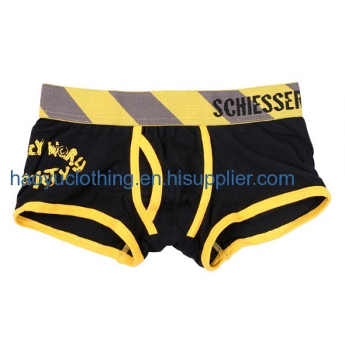 Front fly opening sexy trunks shorts boxer briefs underwear man OEM design cotton apparel 