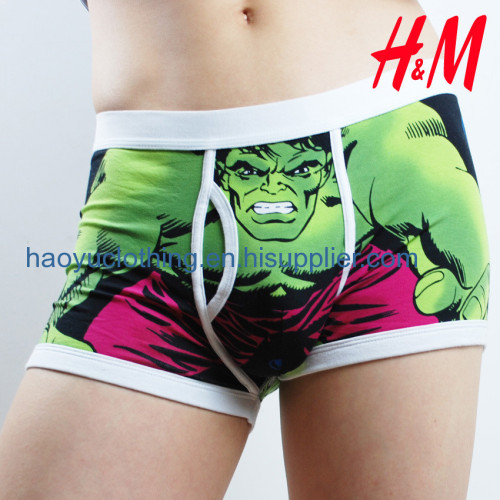Front fly opening sexy trunks shorts boxer briefs underwear man OEM design cotton apparel 