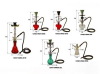 VinBRO Fashion Custom Hookah Shisha Pipe Set Portable Colored Metal Hookah Pipes