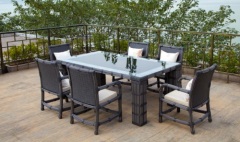 rattan furniture dining-table and chair
