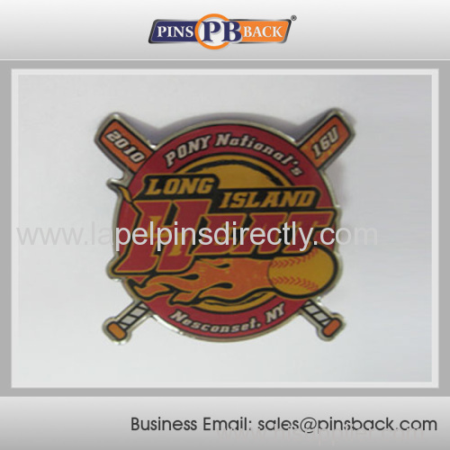 Hot sell cheap baseball trading pins/epoxy dome pin badge/metal sport baseball lapel pin/screen printing pins