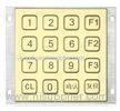 Golden Dustproof Stainless Steel 4 x 4 Keypad / 16 Button Keypad For ATM