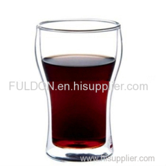 Heat -Resistant borosilicate double wall glass cup