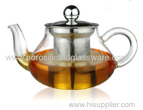 heat resistant single-Wall Glass Teapot with infuser