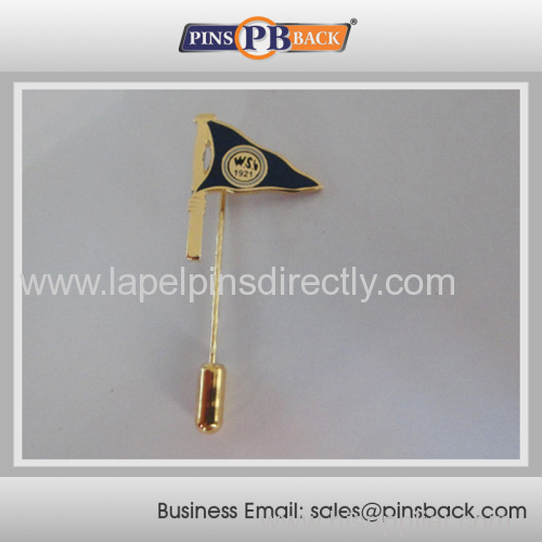 Custom long pins/Hard enamel pins/Long Needle Lapel Pin With Wreath