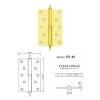 5 inch 1BB crown head iron door hinge