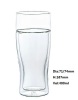 C&C Glass 400ml exquisite design insulated double wall beer glass