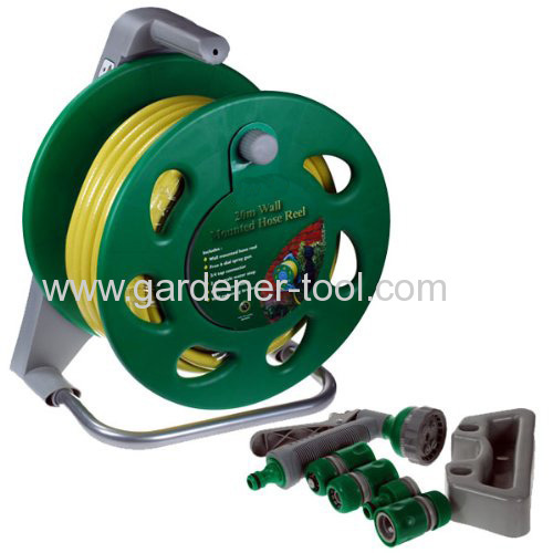 Wall Mountable Garden Hose Reel Set