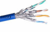 Solid S/FTP Cat6a Ethernet Lan Cable 23Awg High Speed For Networking