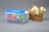 Plastic storage box with lid