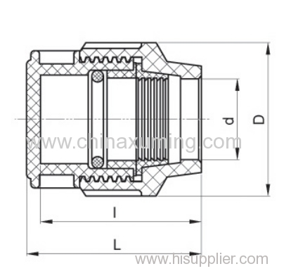 PP End Cap Compression Fittings With Pressure PN16