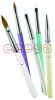 5PCS Metal Handle Kolinsky Sable Acrylic Nail Application Brush Set (EN2105)