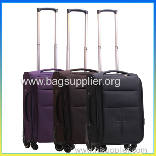 Fahion hot sale soft trolley case carry on luggage set