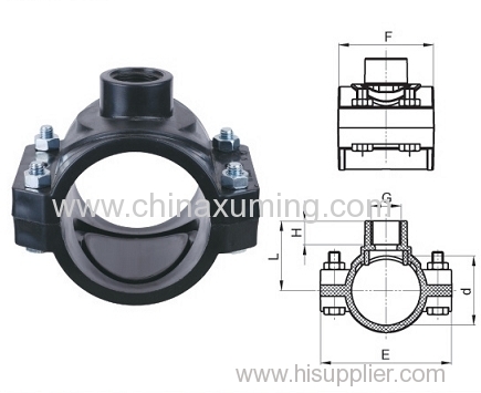 PP Clamp Saddle With PN10 Compression Fittings