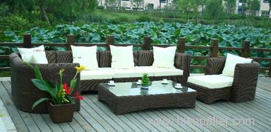 synthetic rattan/wicker weave sofa set