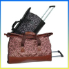 2014 fashion foldable travel luggage trolley duffle bag
