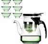 C&C Glass mouth blown double wall glass teapot