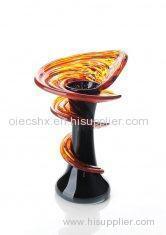 Unique Black Art Glass Vase for Bar / Xmas / Hotel Decoration