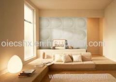 Modern White PU 3D Decorative Wall Panel for Bedroom , KTV