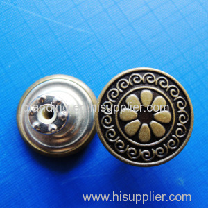 Jeans Metal Shank Button for the garment