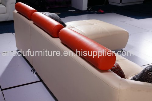 Leather Sofa made of Top Grain Cattle leather samll L Shape corner Living Room Leather Sofa AL029