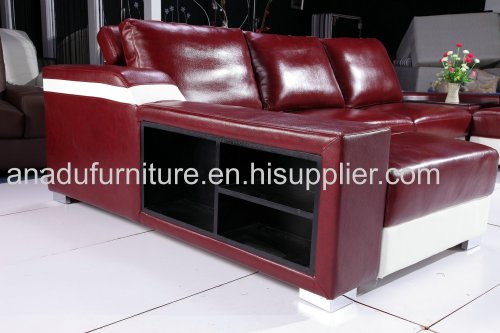 2014 cheap modern L shape leather sofa AL225 