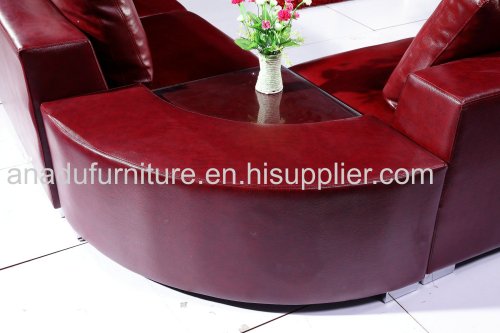 2014 cheap modern L shape leather sofa AL225 