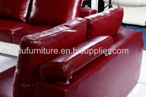 2014 cheap modern L shape leather sofa AL225 