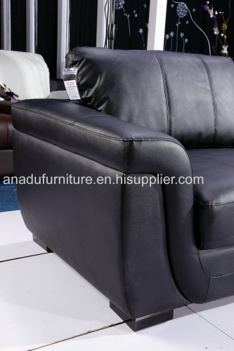 BLACK COLOR LEATHER SOFA AL370-B