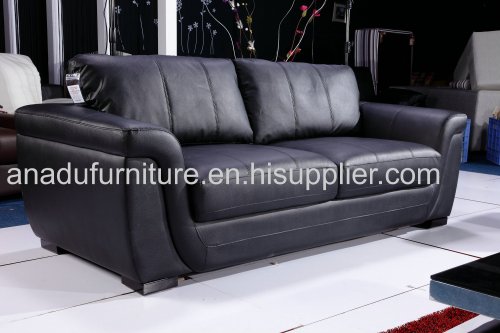 BLACK COLOR LEATHER SOFA AL370-B