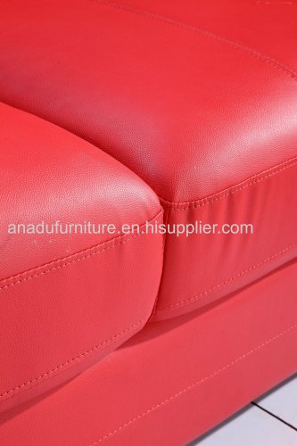 RED COLOR LEATHER SOFA AL370-A