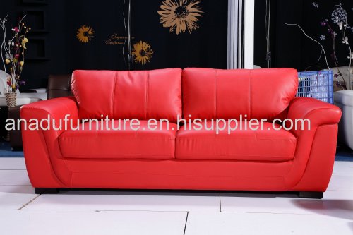 RED COLOR LEATHER SOFA AL370-A