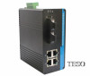 9V - 36V Industrial Fiber Media Converter Aluminium Alloy CE Certification , 4 TP Ports