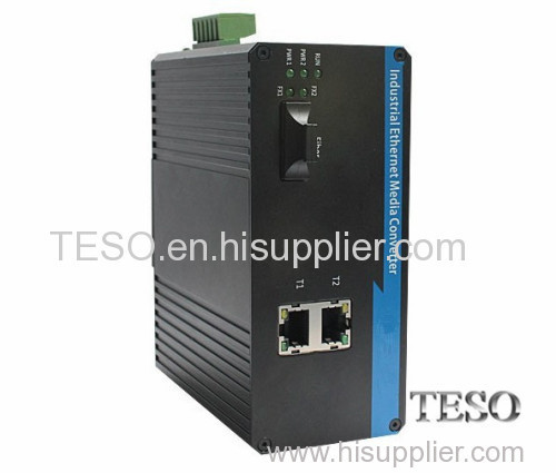 10/100/1000M Industrial Fiber Media Converter / 2 Port Ethernet Media Converter