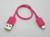 Camera Cell Phone USB Cables Micro USB To Micro USB Cable 0.2m Pink